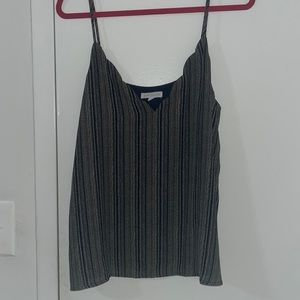 Socialite multi colored scalloped chiffon tank XL